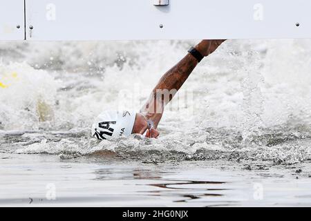 Gian Mattia D'Alberto / LaPresse 04. August 2021 Tokio Olympische Spiele Tokio 2020 Martahon Schwimmen 10 km im Bild: CUNHA Ana Marcela BH, Goldmedaille Stockfoto