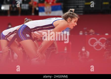 Alfredo Falcone - LaPresse 04/08/2021 Tokio (Japan) Sport die Spiele der XXXII. Olympischen Spiele 2020 in Tokio Frauen-Volleyball-Viertelfinale Italien gegen Serbien im Bild:Cristina Chirichella Stockfoto