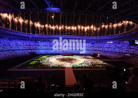 Gian Mattia D'Alberto / LaPresse 08. August 2021 Tokyo Tokyo Olympische Spiele 2020 Abschlusszeremonie im Bild: Die Zeremonie Stockfoto