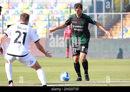 Antonio Ros/LaPresse 13. August 2021. Lignano Sabbiadoro (UD) Italien - Guido Teghil Stadion Sportfußball Pordenone vs Spezia - Italienischer Pokal 2021/2022 im Bild: GIANVITO MISURACA Stockfoto