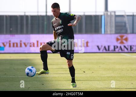 Antonio Ros/LaPresse 13. August 2021. Lignano Sabbiadoro (UD) Italien - Guido Teghil Stadion Sportfußball Pordenone vs Spezia - Italienischer Pokal 2021/2022 im Bild: MICHELE CAMPORESE Stockfoto