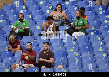 Fabrizio Corragetti / LaPresse August 14st, 2021 Rom, Italien Sport Fußball AS Roma vs Raja Club Athletic - Pre-Season Friendly 2021/2022 - Olimpico Stadion im Bild: Fans Stockfoto