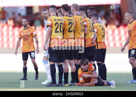 Alessandro Garofalo/LaPresse 14. August 2021 Benevento, Italien Fußballsport Benevento vs Spal - Italienischer Pokal 2021/2022 - Ciro Vigorito Stadion im Bild: Stockfoto