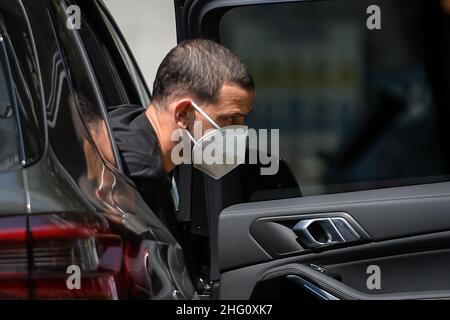 Claudio Furlan/LaPresse August 20, 2021 Mailand , Italien News Sport Soccer Neuerwerb von AC Milan Alessandro Florenzi an der Madonnina Klinik für medizinische Untersuchungen Stockfoto