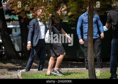 Claudio Furlan/LaPresse August 20, 2021 Mailand , Italien News Sport Soccer Neuerwerb von AC Milan Alessandro Florenzi an der Madonnina Klinik für medizinische Untersuchungen Stockfoto