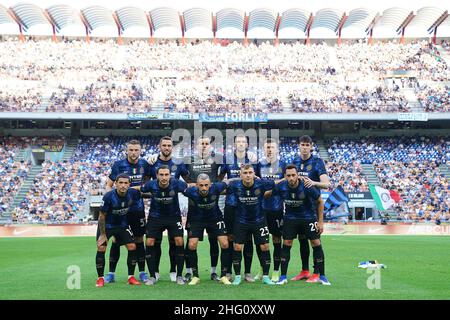 Spada/LaPresse 21. August 2021 - Mailand, Italien Sport, Soccer Inter vs Genua - Italienische Serie A Fußballmeisterschaft 2021/2022 - San Siro Stadion. Auf dem Foto: Inter Team Stockfoto