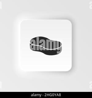 Symbol für Reinigungsschwamm. Isoliertes Symbol zum Thema Reinigung mit Waschschwamm, Reinigungsmittel und Seife Bedeutung Reinigungsschwamm Symbol neumorphic Stil neum Stock Vektor