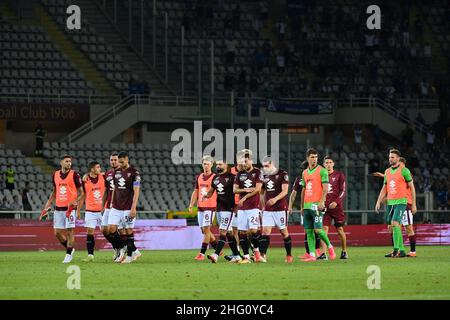 Marco Alpozzi/LaPresse 21. August 2021 Turin, Italien Sportfußball EXKLUSIV TURIN FC Torino vs Atalanta - Italienische Fußballmeisterschaft Liga A Tim 2021/2022 - Olimpico Grande Torino Stadion. Im Bild: FC Turin Stockfoto