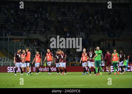 Marco Alpozzi/LaPresse 21. August 2021 Turin, Italien Sportfußball EXKLUSIV TURIN FC Torino vs Atalanta - Italienische Fußballmeisterschaft Liga A Tim 2021/2022 - Olimpico Grande Torino Stadion. Im Bild: FC Turin Stockfoto