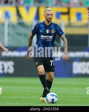 Spada/LaPresse 21. August 2021 - Mailand, Italien Sport, Soccer Inter vs Genua - Italienische Serie A Fußballmeisterschaft 2021/2022 - San Siro Stadion. Auf dem Foto: Marcelo Brozovic Stockfoto