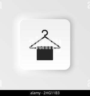 Flacher Handtuchhalter Icon aus der Miscellaneous Outline Kollektion. Dünne Linie Handtuchhalter Symbol isoliert auf weißem Hintergrund. Handtuchhalter trendy Illustration neu Stock Vektor