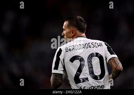 LaPresse - Fabio Ferrari 28. August 2021 Turin, Italien Sportfußball Juventus FC vs Empoli - Italienische Fußballmeisterschaft League A Tim 2021/2022 - Allianz Stadium. Auf dem Bild:Bernardeschi (Juventus) , Stockfoto