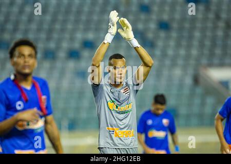 Barueri, Brasilien. 17th Januar 2022. SP - Barueri - 01/17/2022 - COPA SAO PAULO 2022, WEST X CANAA - West Spieler feiern den Sieg am Ende des Spiels gegen Canaa im Arena Barueri Stadion für die Copa Sao Paulo 2022 Meisterschaft. Foto: Diogo Reis/AGIF/Sipa USA Quelle: SIPA USA/Alamy Live News Stockfoto