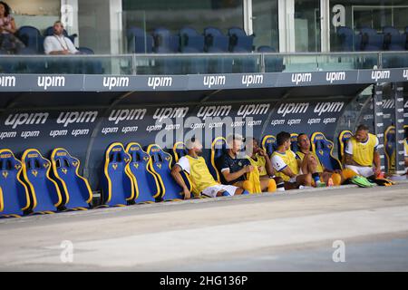 Paola Garbuio/LaPresse 27. August 2021 - Verona, Italien Sport, Soccer Hellas Verona vs inter - Italienische Serie A Fußballmeisterschaft 2021/2022 - Marcantonio Bentegodi Stadium. Auf dem Foto: Bank Stockfoto