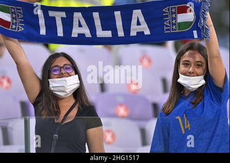 LaPresse - Fabio Ferrari September, 02 2021 Florenz, Italien Sportfußball Italien vs Bulgarien - Qatar WM Qualifiers - Artemio Franchi Stadion von Florenz im Bild: Fans Stockfoto