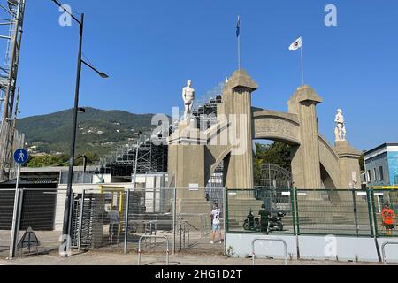 Foto Tano Pecoraro/LaPresse 12 settembre 2021 - LaSporzia, Italia Sport, Calcio Spezia vs Udinese - Campionato italiano di calcio Serie A Tim 2021/2022 - Stadio Alberto Picco Nella foto: stadio alberto picco Foto Tano Pecoraro/LaPresse 12. September 2021 - Genua, Italien Sport, Fußball Spezia vs Udinese - Italienische Serie A Fußballmeisterschaft 2021/2022 - Alberto Picco Stadion auf dem Foto: alberto picco Stadion Stockfoto