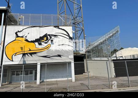 Foto Tano Pecoraro/LaPresse 12 settembre 2021 - LaSporzia, Italia Sport, Calcio Spezia vs Udinese - Campionato italiano di calcio Serie A Tim 2021/2022 - Stadio Alberto Picco Nella foto: stadio alberto picco Foto Tano Pecoraro/LaPresse 12. September 2021 - Genua, Italien Sport, Fußball Spezia vs Udinese - Italienische Serie A Fußballmeisterschaft 2021/2022 - Alberto Picco Stadion auf dem Foto: alberto picco Stadion Stockfoto