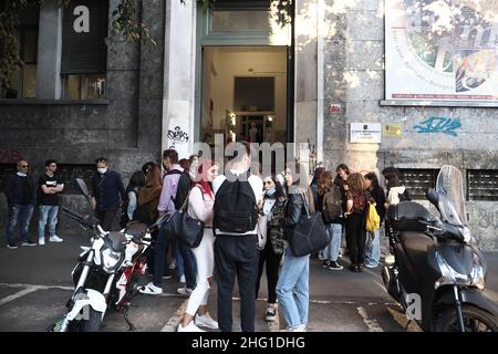 Michele Nucci/LaPresse 13. September 2021 - Bologna, Italien - News erster Schultag in Bologna - Italien im Bild: Student Stockfoto