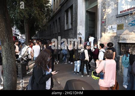 Michele Nucci/LaPresse 13. September 2021 - Bologna, Italien - News erster Schultag in Bologna - Italien im Bild: Student Stockfoto