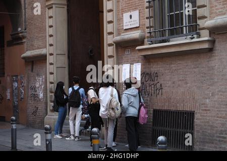 Michele Nucci/LaPresse 13. September 2021 - Bologna, Italien - News erster Schultag in Bologna - Italien im Bild: Student Stockfoto