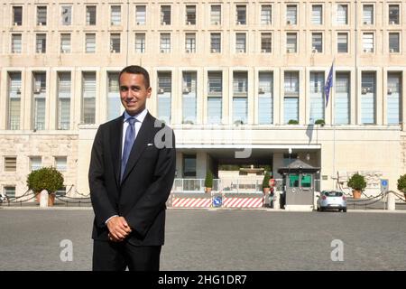 Mauro Scrobogna /LaPresse September 14, 2021&#xa0; Rom, Italien Nachrichten Farnesina - Einweihung der 'Viale dei Giusti della Farnesina' auf dem Foto: Außenminister Luigi Di Maio Stockfoto