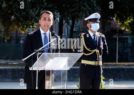 Mauro Scrobogna /LaPresse September 14, 2021&#xa0; Rom, Italien Nachrichten Farnesina - Einweihung der 'Viale dei Giusti della Farnesina' auf dem Foto: Außenminister Luigi Di Maio Stockfoto