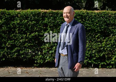 Mauro Scrobogna /LaPresse September 14, 2021&#xa0; Rom, Italien Nachrichten Farnesina - Einweihung der 'Viale dei Giusti della Farnesina' auf dem Foto der Bürgermeister von Rom Virginia Raggi, der Außenminister Luigi Di Maio, Gabriele Nissim Präsident des Ausschusses für den Wald der Gerechten-Gariwo onlus Stockfoto