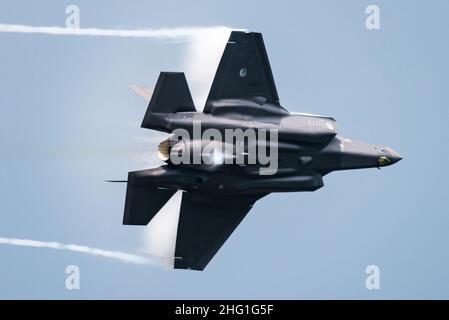 Ein Lockheed Martin F-35 Lightning II Stealth-Kampfjet der Royal Netherlands Air Force. Stockfoto