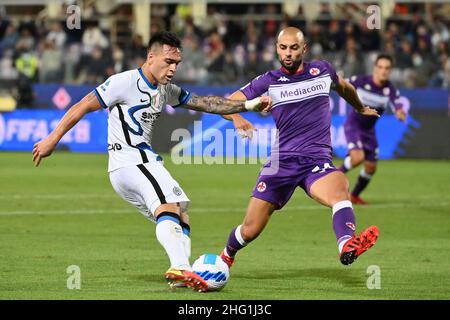 Foto Alfredo Falcone / LaPresse21 Settembre 2021 FirenzeSport CalcioFiorentina - Inter - Campionato di Calcio Serie A 2021/2022 - Stadio Artemio Franchi di FirenzeNella foto: lautaro martinezFoto Alfredo Falcone / LaPresseSeptember 21, 2021 Florenz, ItalienSport SoccerFiorentina - Inter - Italienische Fußball-Liga A 2021/2022 - Artemio Franchi Stadion von FlorenceIm Bild: lautaro martinez Stockfoto