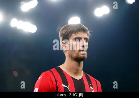 Spada/LaPresse 22. September 2021 - Mailand,Italien Sport, Fußball AC Mailand vs Venezia - Italienische Serie A Fußballmeisterschaft 2021/2022 - San Siro Stadion auf dem Foto: Matteo Gabbia Stockfoto