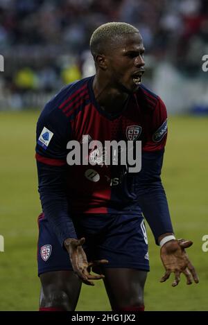 LaPresse/Alessandro Tocco 22. September 2021 Cagliari (Italien) Sport Soccer Cagliari Calcio vs Empoli FC League A Tim 2021/2022 "Unipol Domus" Stadion&#xa0; im Bild:KEITA 9 (Cagliari Calcio) Stockfoto