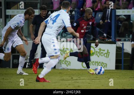 LaPresse/Alessandro Tocco 22. September 2021 Cagliari (Italien) Sport Soccer Cagliari Calcio vs Empoli FC League A Tim 2021/2022 "Unipol Domus" Stadion&#xa0; im Bild:KEITA 9 (Cagliari Calcio) Stockfoto