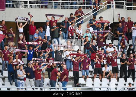 Marco Alpozzi/LaPresse 23. September 2021 Turin, Italien Sportfußball EXKLUSIV TURIN FC Turin vs Lazio - Italienische Fußballmeisterschaft Liga A Tim 2021/2022 - Olimpico Grande Torino Stadion. Im Bild: Unterstützer Stockfoto