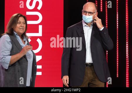 Michele Nucci/LaPresse 24. September 2021 - Bologna, Italien - Neuigkeiten auf dem Bild: Eröffnungssitzung von &#x201C;Futura 2021. Teilnahme. Einbeziehung. Vertretung“. Gefördert von CGIL und Futura - Stockfoto