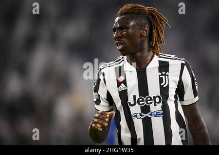 LaPresse - Fabio Ferrari 29. September 2021 Turin, Italien Sportfußball Juventus FC vs Chelsea - UEFA Champions League 2021/2022 - Gruppenphase - Gruppe H - 2/6 - Allianz Stadium. Im Bild:Kean Stockfoto