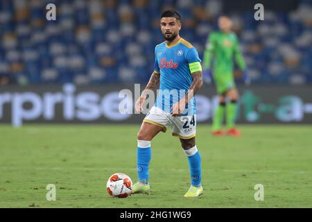 Alessandro Garofalo/LaPresse 30. September 2020 Neapel, Italien Fußballsport Napoli vs Spartak Mosca - Europa League 2021/2022 - Stadion Diego Armando Maradona. Im Bild: Lorenzo Insigne (SSC Napoli); Stockfoto