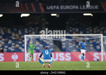 Alessandro Garofalo/LaPresse 30. September 2020 Neapel, Italien Fußballsport Napoli vs Spartak Mosca - Europa League 2021/2022 - Stadion Diego Armando Maradona. Im Bild: Victor Osimhen (SSC Napoli); Stockfoto