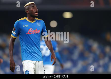 Alessandro Garofalo/LaPresse 30. September 2020 Neapel, Italien Fußballsport Napoli vs Spartak Mosca - Europa League 2021/2022 - Stadion Diego Armando Maradona. Im Bild: Victor Osimhen (SSC Napoli); Stockfoto