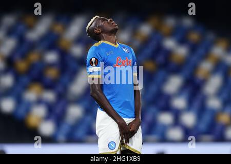 Alessandro Garofalo/LaPresse 30. September 2020 Neapel, Italien Fußballsport Napoli vs Spartak Mosca - Europa League 2021/2022 - Stadion Diego Armando Maradona. Im Bild: Victor Osimhen (SSC Napoli); Stockfoto