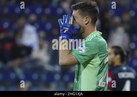 LaPresse/Alessandro Tocco 1. Oktober 2021 Cagliari (Italien) Sport Soccer Cagliari Calcio vs Venezia FC League A Tim 2021/2022 "Unipol Domus" Stadion&#xa0; im Bild: ALESSIO CRAGNO 28 (Cagliari Calcio); Stockfoto