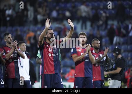 LaPresse/Alessandro Tocco 1. Oktober 2021 Cagliari (Italien) Sport Soccer Cagliari Calcio vs Venezia FC League A Tim 2021/2022 "Unipol Domus" Stadion&#xa0; im Bild: - Stockfoto