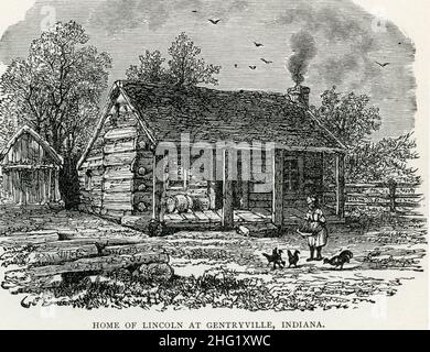 Abraham Lincolns Boyhood Home in Gentryville, Indiana Stockfoto