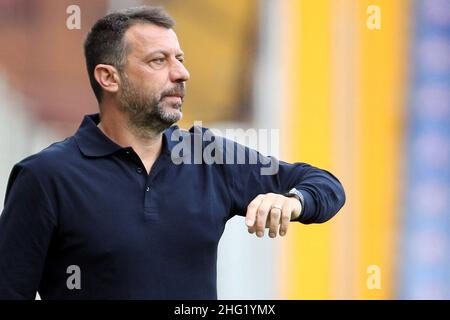 Foto Tano Pecoraro/LaPresse 03 Ottobre 2021 - Genua, Italia Sport, CalcioSampdoria vs Udinese - Campionato italiano di calcio Serie A Tim 2021/2022 - Stadio Luigi FerrarisNella foto: d&#X2019;aversaFoto Tano Pecoraro/LaPresse 03. Oktober 2021 - Genua, Italien Sport, Fußball Sampdoria vs Udinese - Italienische Serie A Fußball-Meisterschaft 2021/2022 - Luigi Ferraris Stadion auf dem Foto: d&#X2019;aversa Stockfoto