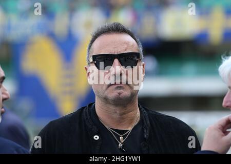 Paola Garbuio/LaPresse 03. Oktober 2021 - Verona, Italien Sport, Soccer Hellas Verona vs Spezia - Italienische Serie A Fußballmeisterschaft 2021/2022 - Marcantonio Bentegodi Stadion. Auf dem Foto: maurizio setti Stockfoto