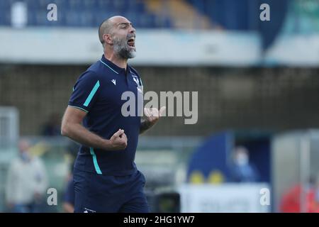 Paola Garbuio/LaPresse 03. Oktober 2021 - Verona, Italien Sport, Soccer Hellas Verona vs Spezia - Italienische Serie A Fußballmeisterschaft 2021/2022 - Marcantonio Bentegodi Stadion. Auf dem Foto: igor tudor Stockfoto