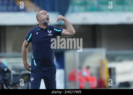 Paola Garbuio/LaPresse 03. Oktober 2021 - Verona, Italien Sport, Soccer Hellas Verona vs Spezia - Italienische Serie A Fußballmeisterschaft 2021/2022 - Marcantonio Bentegodi Stadion. Auf dem Foto: igor tudor Stockfoto