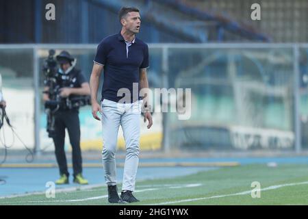 Paola Garbuio/LaPresse 03. Oktober 2021 - Verona, Italien Sport, Soccer Hellas Verona vs Spezia - Italienische Serie A Fußballmeisterschaft 2021/2022 - Marcantonio Bentegodi Stadion. Auf dem Foto: thiago motta Stockfoto