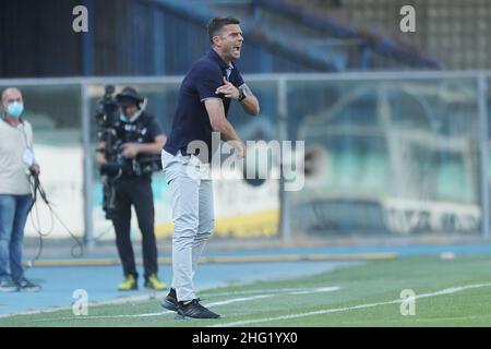 Paola Garbuio/LaPresse 03. Oktober 2021 - Verona, Italien Sport, Soccer Hellas Verona vs Spezia - Italienische Serie A Fußballmeisterschaft 2021/2022 - Marcantonio Bentegodi Stadion. Auf dem Foto: thiago motta Stockfoto