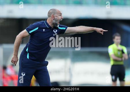 Paola Garbuio/LaPresse 03. Oktober 2021 - Verona, Italien Sport, Soccer Hellas Verona vs Spezia - Italienische Serie A Fußballmeisterschaft 2021/2022 - Marcantonio Bentegodi Stadion. Auf dem Foto: tudor igor Stockfoto