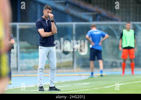 Paola Garbuio/LaPresse 03. Oktober 2021 - Verona, Italien Sport, Soccer Hellas Verona vs Spezia - Italienische Serie A Fußballmeisterschaft 2021/2022 - Marcantonio Bentegodi Stadion. Auf dem Foto: thiago motta Stockfoto